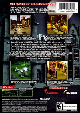 Wallace & Gromit The Curse of The Were-Rabbit (USA) box cover back